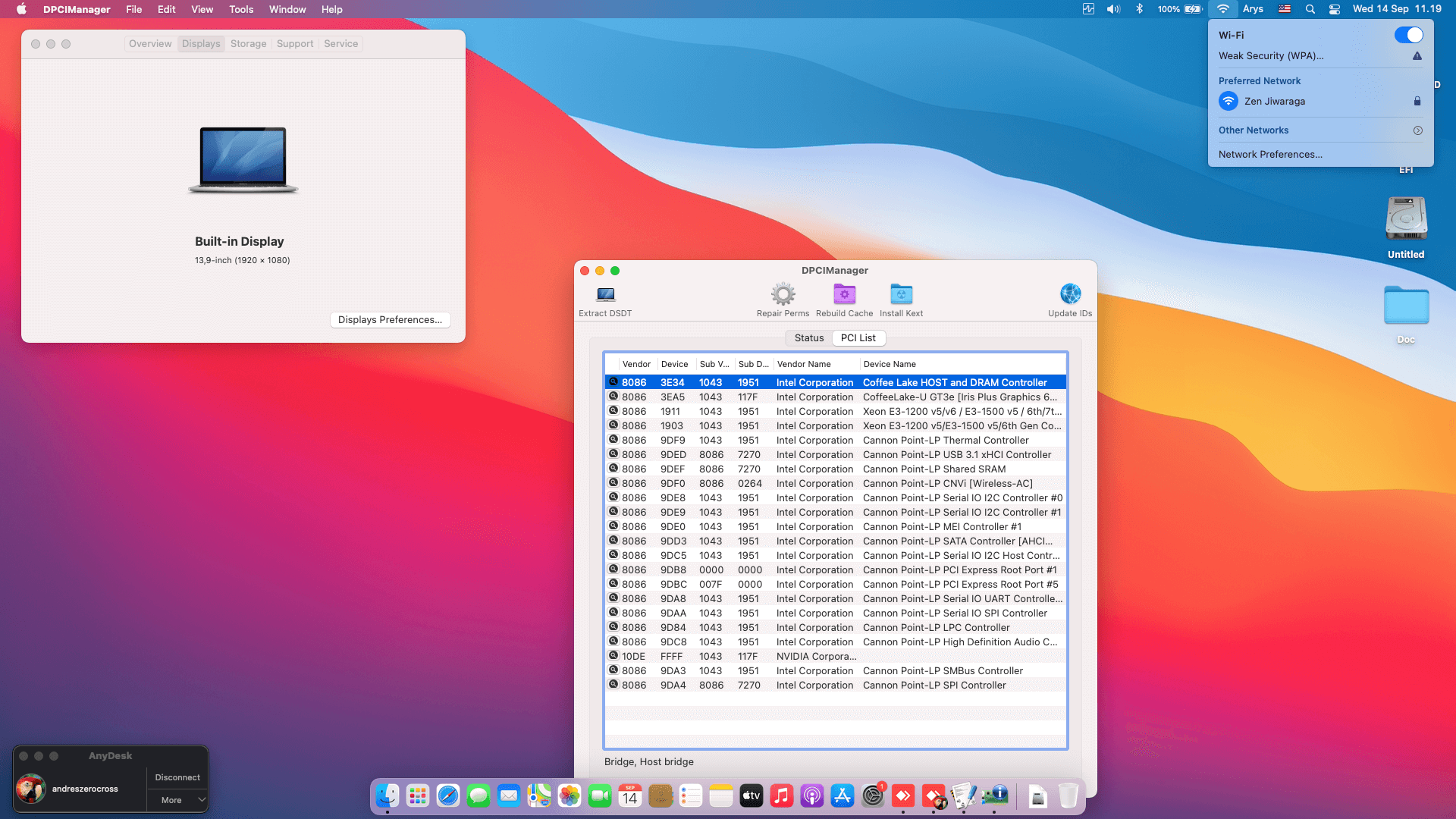 Asus VivoBook A409FJ EK502T [WhiskeyLake   Intel UHD 620 + I2C]   OpenCore 1